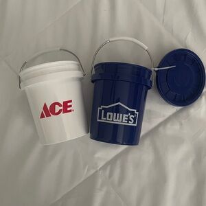 Ace hardware and Lowe’s mini buckets